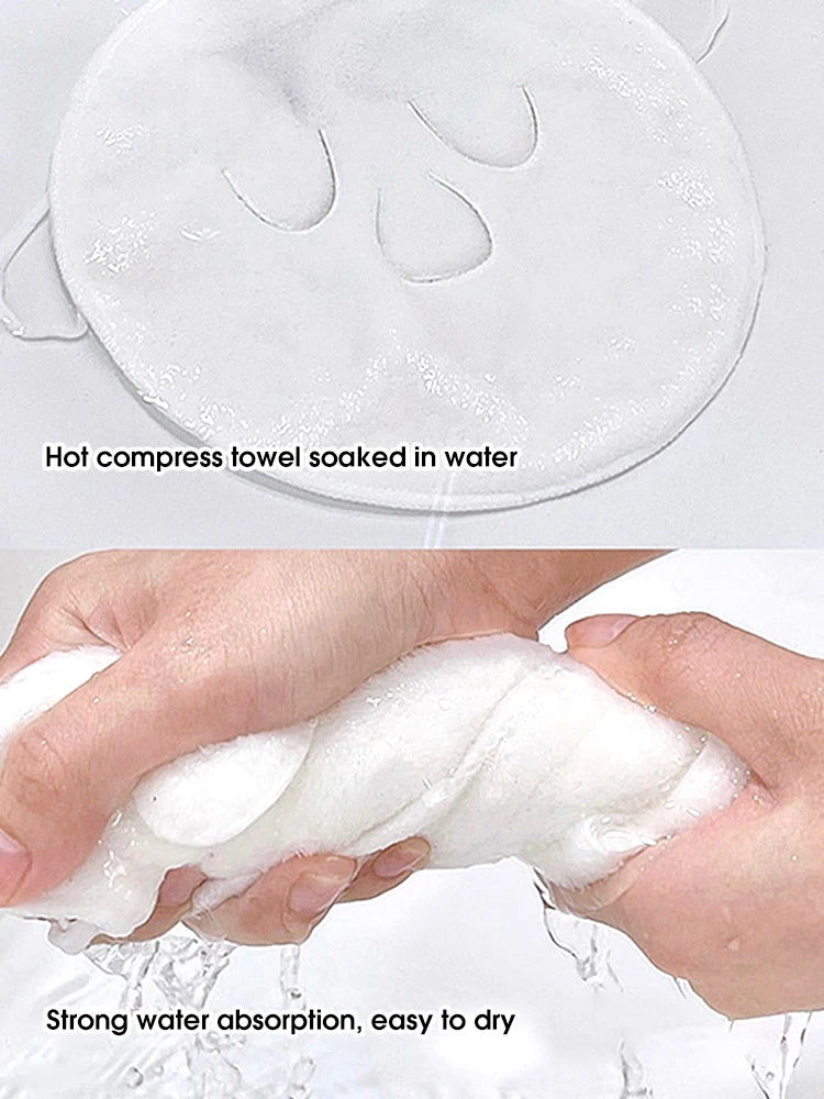 Hot compress towel hanging ear soft skin