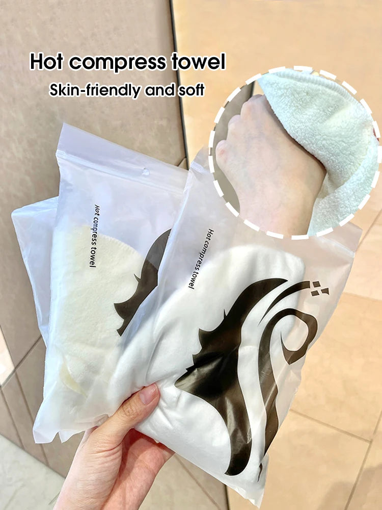 Hot compress towel hanging ear soft skin