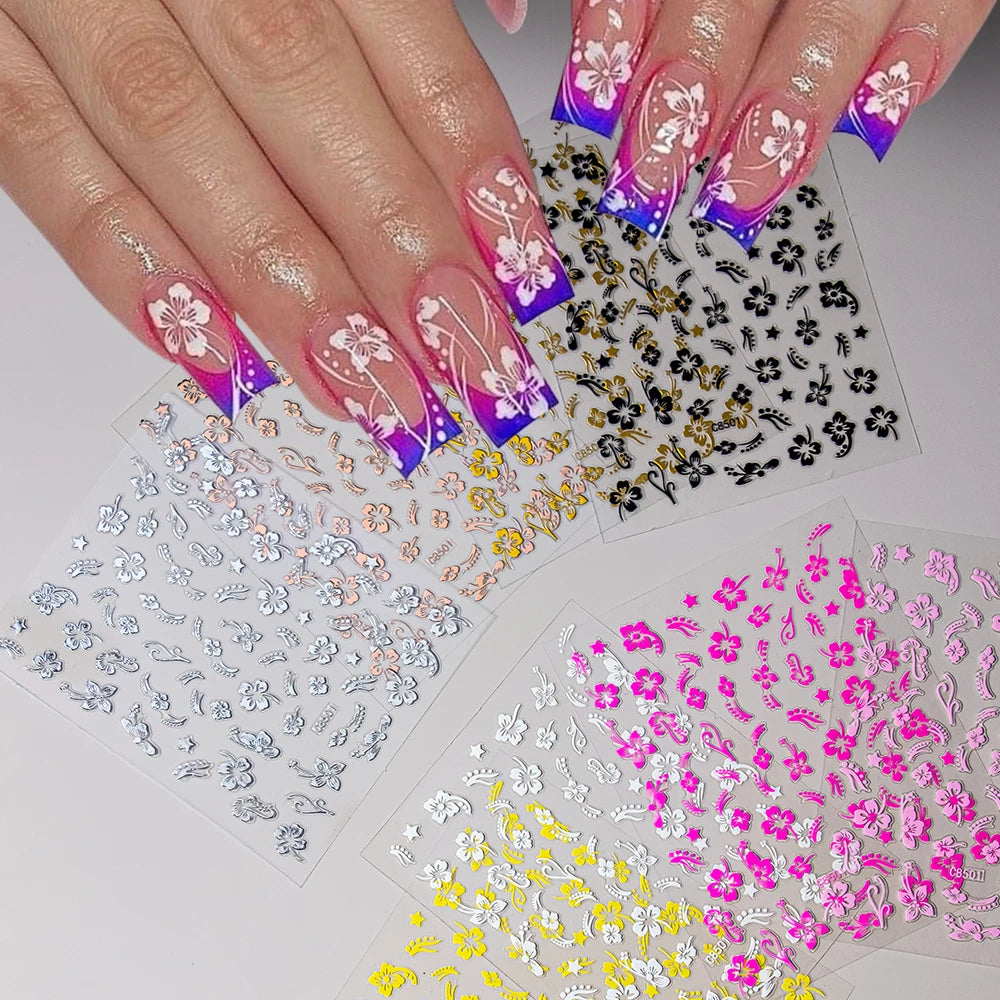 Hibiscus Flowers Nail