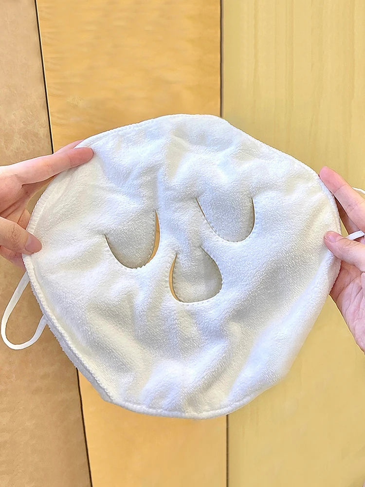 Hot compress towel hanging ear soft skin