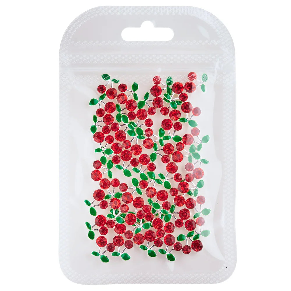 Nail Charms Red & Pink Cherry