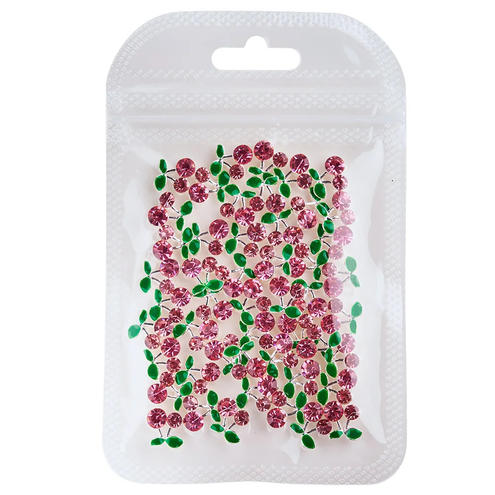 Nail Charms Red & Pink Cherry