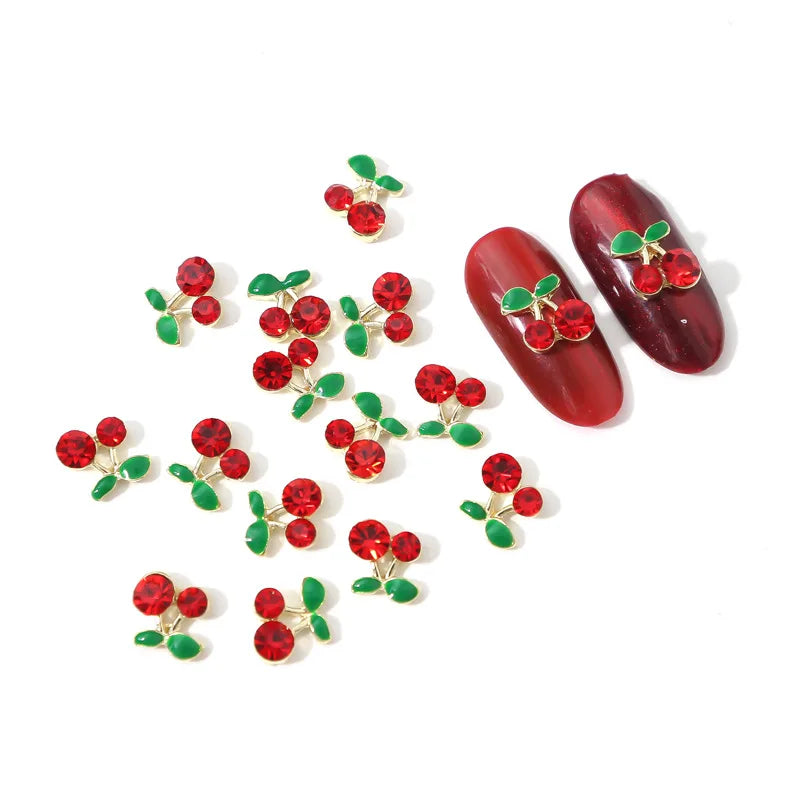Nail Charms Red & Pink Cherry