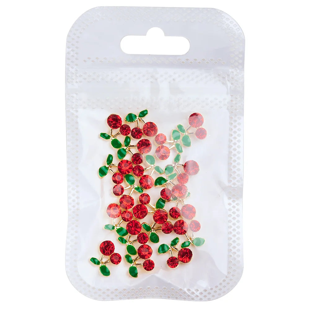 Nail Charms Red & Pink Cherry