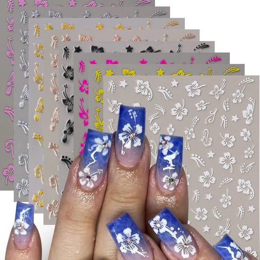 Hibiscus Flowers Nail