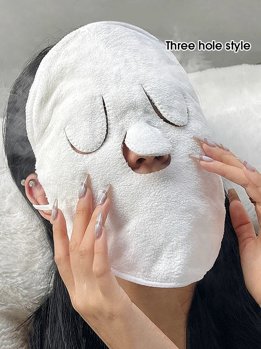 Hot compress towel hanging ear soft skin