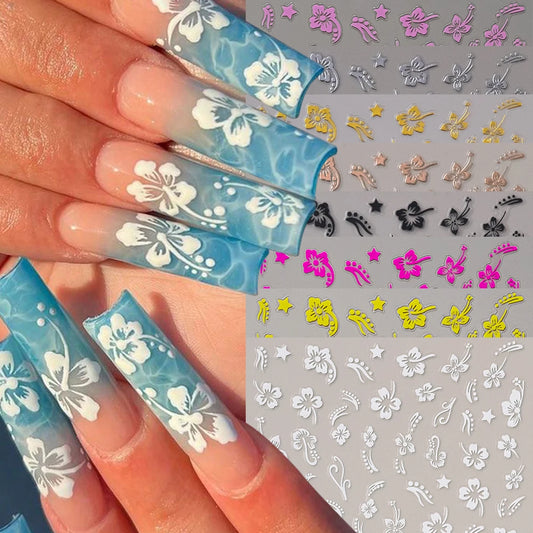 Hibiscus Flowers Nail