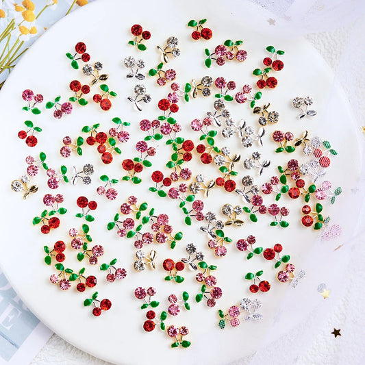 Nail Charms Red & Pink Cherry